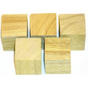 Wooden cubes for density
